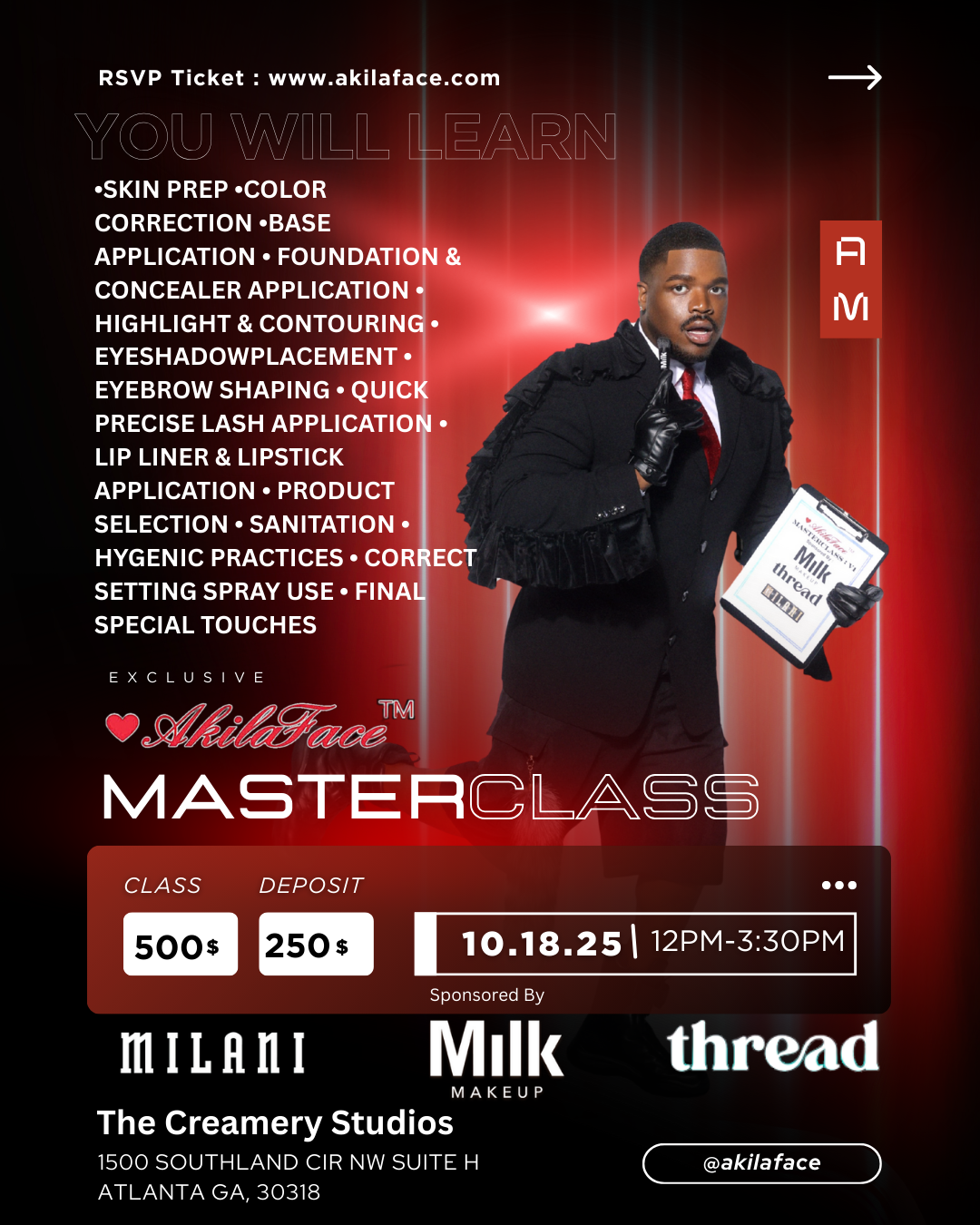 AkilaFace Masterclass : V1 Sponsored By MILK MAKEUP Event Ticket